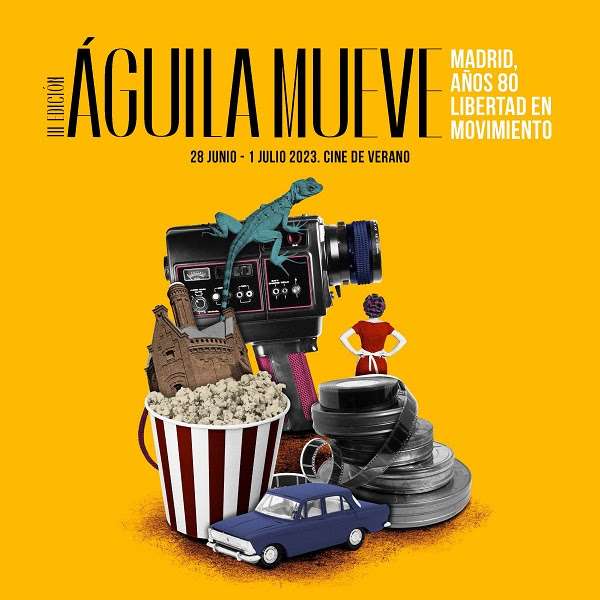 Ciclo de cine Águila Mueve. Cartel oficial. Programación de la Comunidad de Madrid en junio.