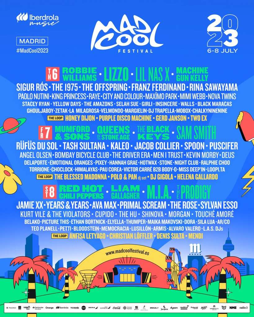 Cartel Oficial Mad Cool 2023. FUENTE: MAD COOL