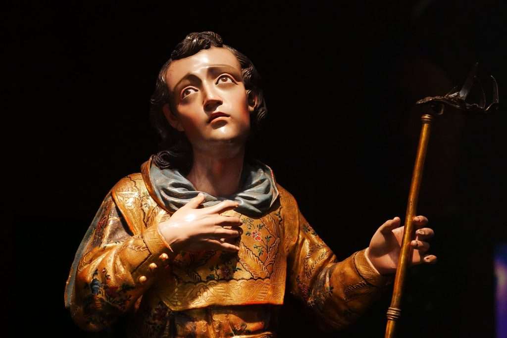 San Isidro Labrador en madera